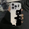 Cute Cartoon Black Cat Case for Samsung S24 S23 S22 A14 A34 A54