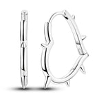 925 Sterling Silver Exquisite Heart-shaped Versatile Hoop Earrings Birthday Gift