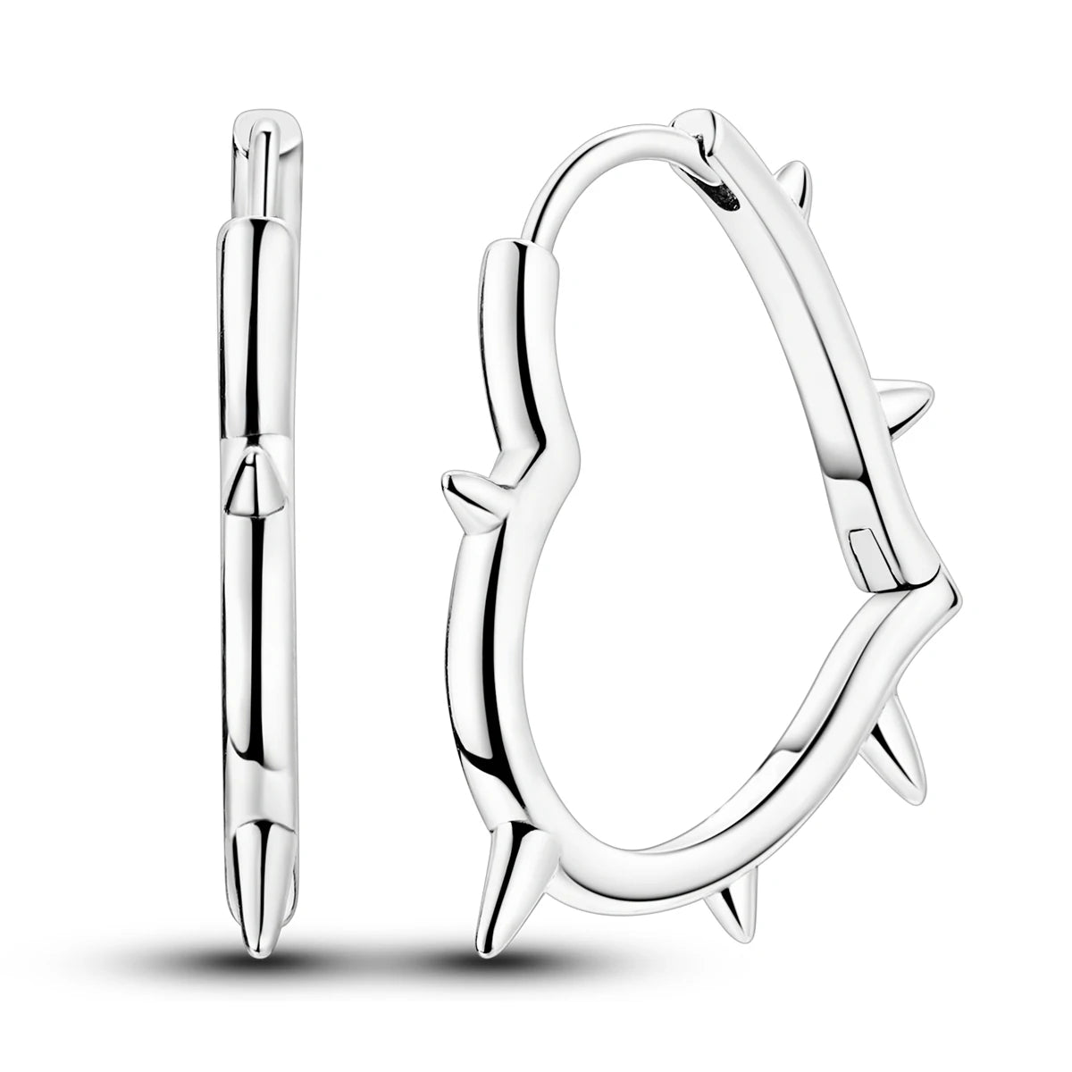 925 Sterling Silver Exquisite Heart-shaped Versatile Hoop Earrings Birthday Gift