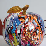 Painting Apple Sculptures Resin Fruit Ornament Statue Modern Pop Art Table Decor
