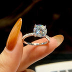 DWJ Luxury 1-5ct Moissanite Diamond Rings for Women Big Solitaire Wedding Real 925 Sterling Silver Luxury Designer Fine Jewelry