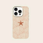 Summer Shell Starfish Lychee Case for iPhone 17 16 15 14 Pro Max