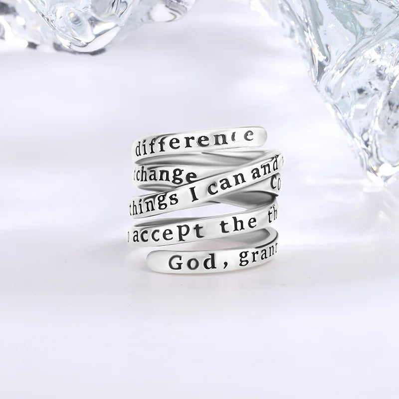 925 Sterling Silver Geometry Sanding Adjustable Rings For Women Elegant Wedding Luxury Jewelry Accessories Argent 925