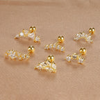 1PC 6 Styles Stainless Steel Mini Zircon Cartilage Piercing Stud