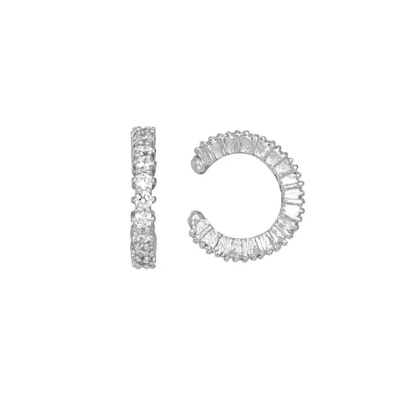 2PCS Stainless Steel CZ Zircon Small Hoop Earrings Men 6mm 8mm 10mm