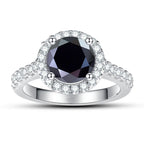 New Grey Color 1CT Moissanite Ladies Ring Silver 925 Jewerly For Women Fashion Engagement Wedding Diamond Party JewerlyRings