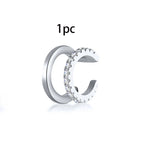 New Trend Cubic Zirconia Long Tassel Drop Earrings Star Moon Chain