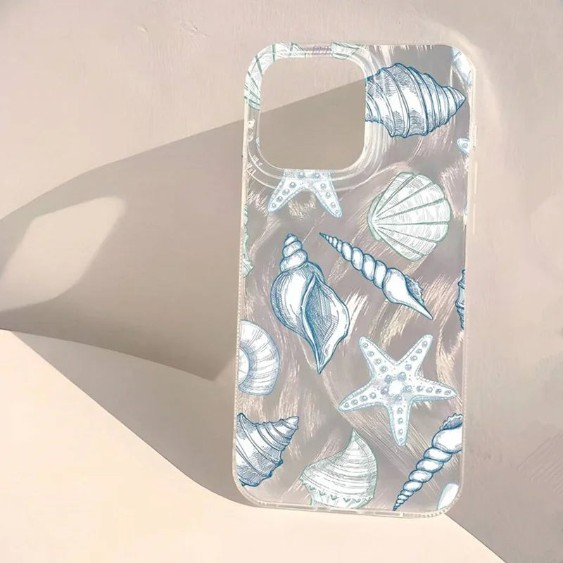 Shell Pattern Laser Case for Samsung A55 A54 A35 A16 S25 S24 S23 Ultra S22