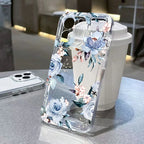 Flower Pattern Clear Case for Redmi 14C 13 12C Note 14 13 12 11 Pro Plus