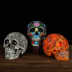 Creative Skull Sculpture Halloween Decoration Handmade Head Skeleton Statue Model