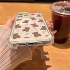 Little Bear Bow Clear Case for iPhone 17 16 15 14 13 12 Pro Max