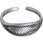 Fish Adjustable Ring 925 Sterling Silver Engagement Ladies Jewellery Gift
