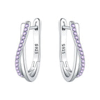 925 Sterling Silver Curve Weaving Large Circle Versatile Hoop Earrings Gift