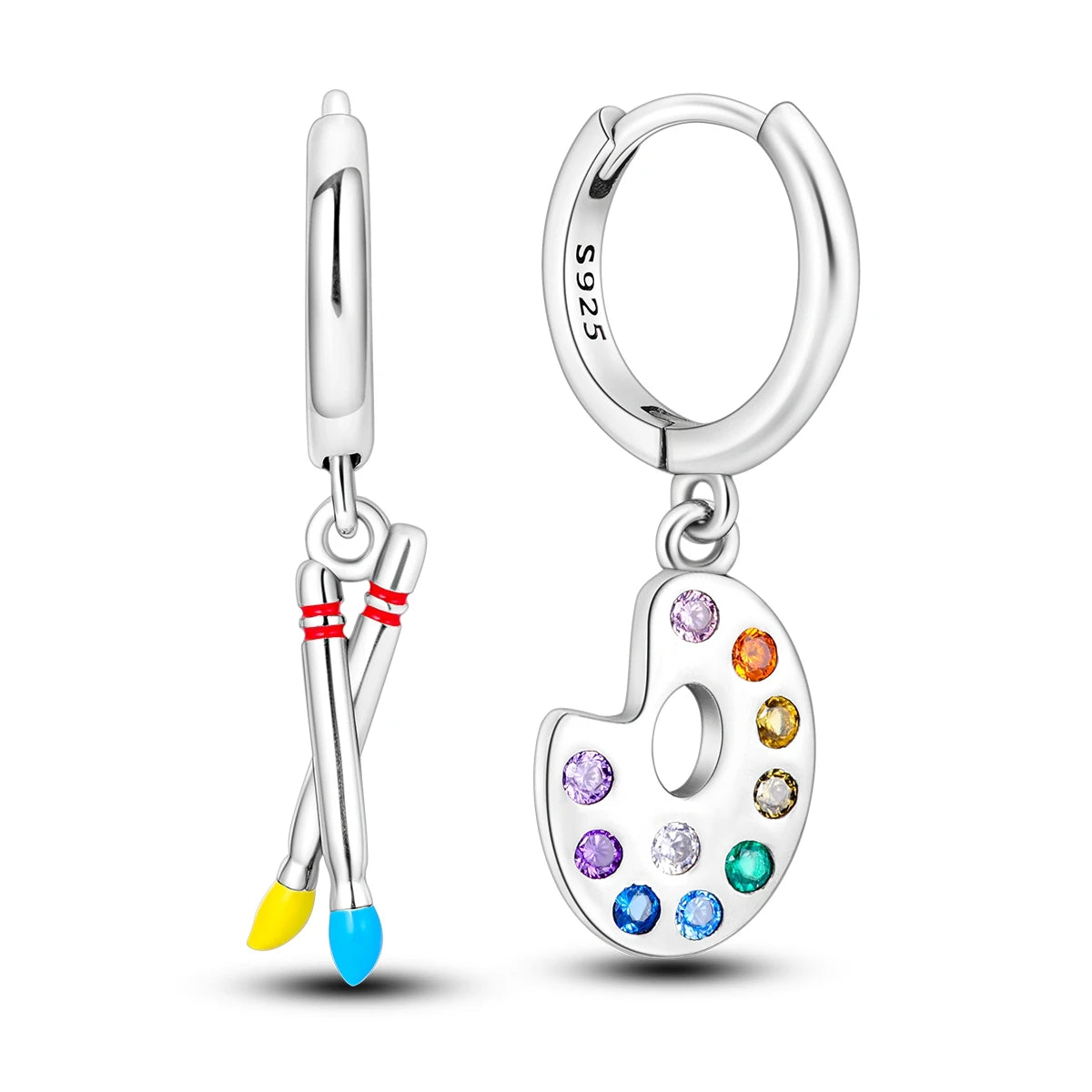 925 Sterling Silver Asymmetric Key Lock Drop Earrings Trendy Jewellery Gift