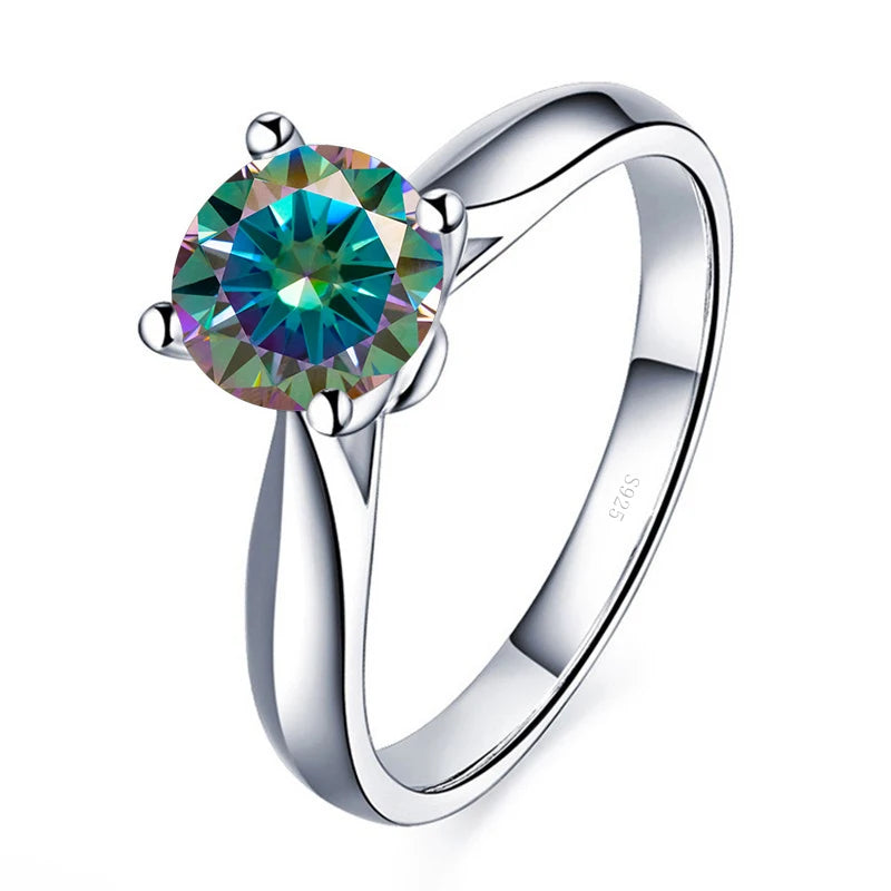 JoyceJelly 2 Carat D Color VVS Moissanite Ring with GRA Certificate Original Sterling Silver 925 Jewelry For Women Wedding Bands