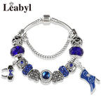 Pink Crystal Bead Charm Bracelet Colourful Enamel Handmade DIY Jewellery