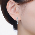 925 Sterling Silver Butterfly Fluttering Insect Drop Earrings Jewellery Gift