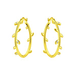 925 Sterling Silver Gold Temperament Versatile Hoop Earrings Birthday Gift