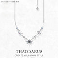 Royalty Star & Moon Necklace Link Chain 925 Sterling Silver Jewellery Gift