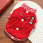 Winter Coats for Dogs Fleece Bear Dog Baseball Jacket Puppy Costume Cat Clothing Chihuahua Bichon Dachshund Items Dog Clothes