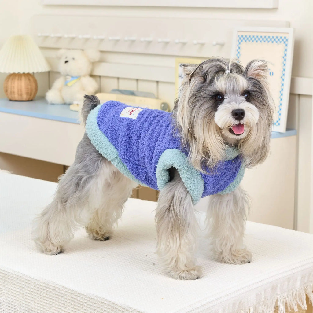 Fleece Puppy clothing for cold weather, Warm  Cat Clothes , Pet plush Sweater for outdoor walking winter coats must-have
