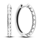 925 Sterling Silver Minimalist Designed Hoop Earrings Fine Birthday Gift
