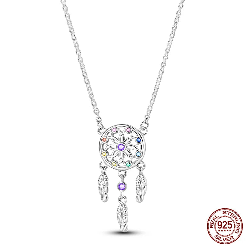 925 Sterling Silver Luminous Firefly Heart Shaped Zircon Pendant Necklace For Women Fashion Anniversary Birthday Jewelry Gifts
