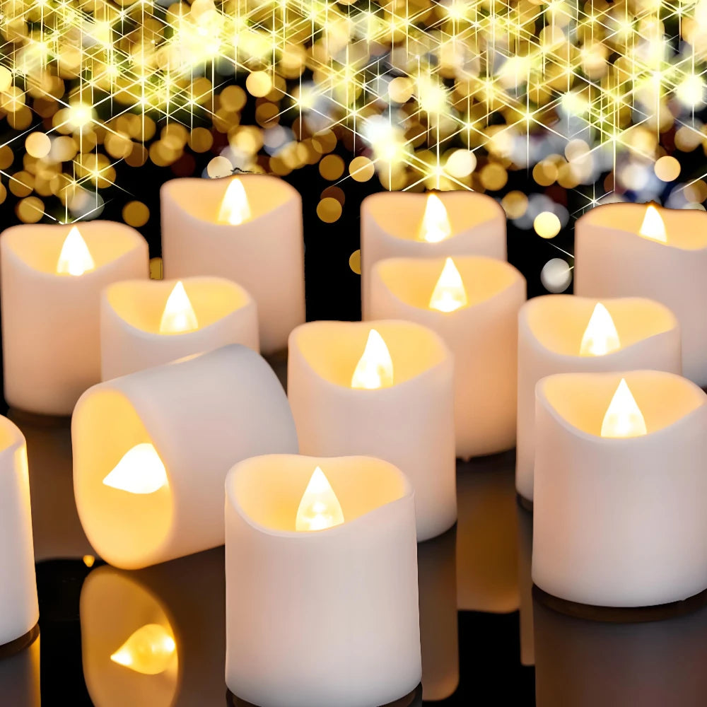 100+ Hour Flameless LED Votive Tealights Valentine's Day Gift Ship from UK