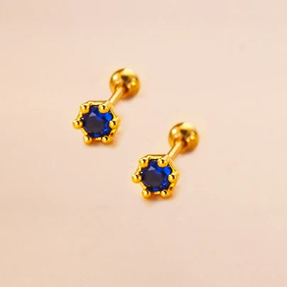 New Stainless Steel Blue Zircon Collection Stud Earrings Butterfly