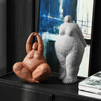 Abstract Fat Lady Statues Dreaming Yoga Women Figure Home Interior Decor Shelf