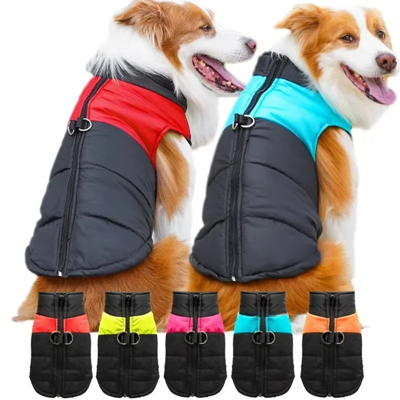 Waterproof Padded Dog Jacket Winter Warm Pet Vest for Small Medium Large Dogs