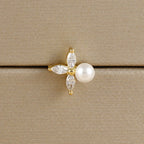 1PC Stainless Steel Mini Zircon Cross Stud Earrings Gold Helix Tragus