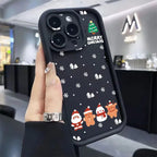 Christmas Santa Elk Case for iPhone 17 16 15 14 13 12 11 Pro Max XR 7 8 Plus
