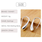 925 Sterling Silver Teardrop Stud Earrings Women High Quality Party Jewellery
