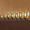 1Pair Stainless Steel Huggie Minimal Hoop Earrings Zirconia Helix Tragus
