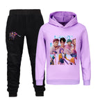 Kids Kpop Demon Hunters Hoodie and Pants 2pcs Set Boys Girls Tracksuit Outfit