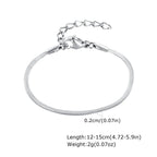 Snake Chain Bracelets for Little Girls 12cm-15cm, Hypoallergenic Non Tarnish Stainless Steel Adjustable Link