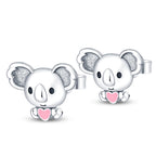 925 Sterling Silver Cats Dogs Animals Hoop Ear Studs Anniversary Gift