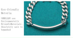 4mm Blade Chain Bracelet 8-inch 925 Sterling Silver Men Women Christmas Gift