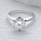 NeeTim 1-5CT Moissanite Ring Lab Diamond Solitaire Ring for Women S925 Silver Engagement Party Wedding Band Jewelry Certified