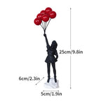 Sculpture Collection Flower Thrower Statue Pop Art Modern Balloon Girl Home Decor