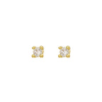 Green Zircon Tassel Chain Stainless Steel Hoop Earrings 18K Gold