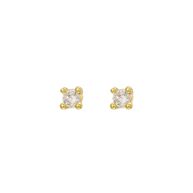 Green Zircon Tassel Chain Stainless Steel Hoop Earrings 18K Gold