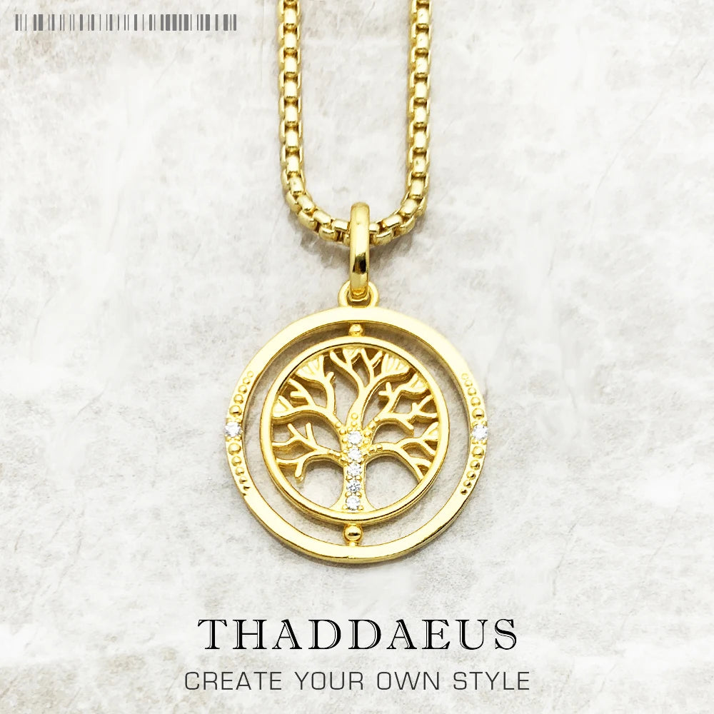 Life Tree Romantic Necklace Link Chain 925 Sterling Silver Love Jewellery