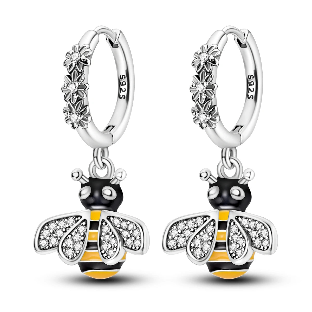 925 Sterling Silver Butterfly Fluttering Insect Drop Earrings Jewellery Gift