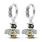 925 Sterling Silver Gradient Dragonfly Insect Drop Earrings Anniversary Gift