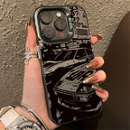 Fashionable Car Print IMD Case for Samsung S25 S24 S23 Ultra A55
