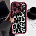 INS Leopard Print Case for iPhone 17 16 15 14 13 12 11 Pro Max XR XS SE2