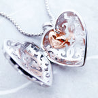 Heart Medallion Necklace Link Chain 925 Sterling Silver Fashion Jewellery