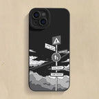 Simple Oil Painting Road Sign Case for Samsung S24 S23 Ultra A54